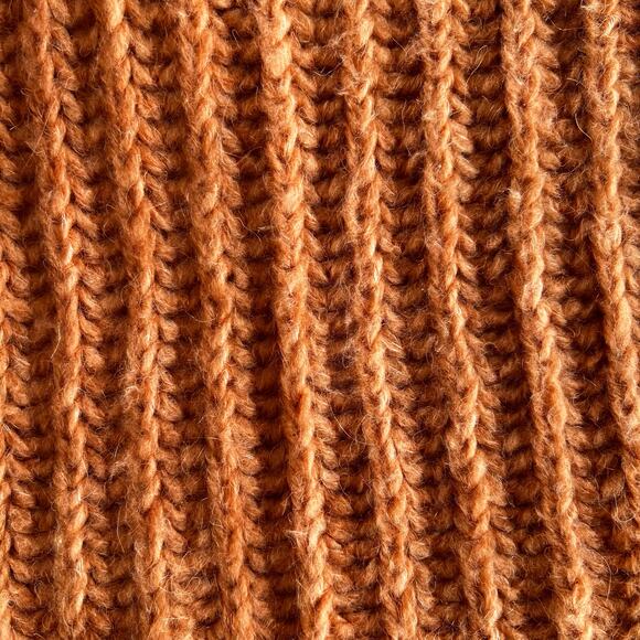 Free People Orange Long Sleeve Cowl Neck Sweater, L - Picture 3 of 6